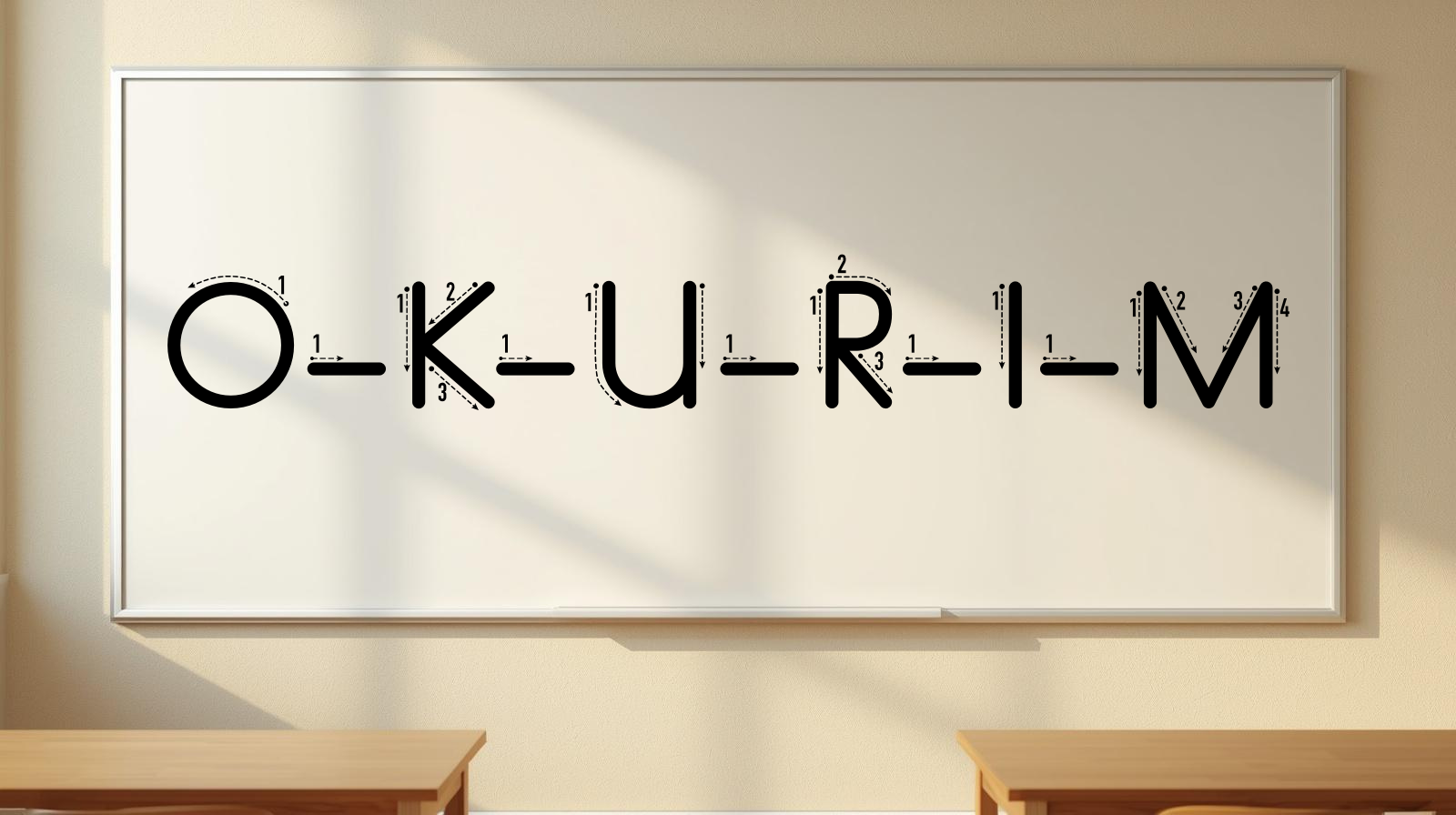 O-K-U-R-I-M Harfleri Maarif Model Yazma Etkinliği