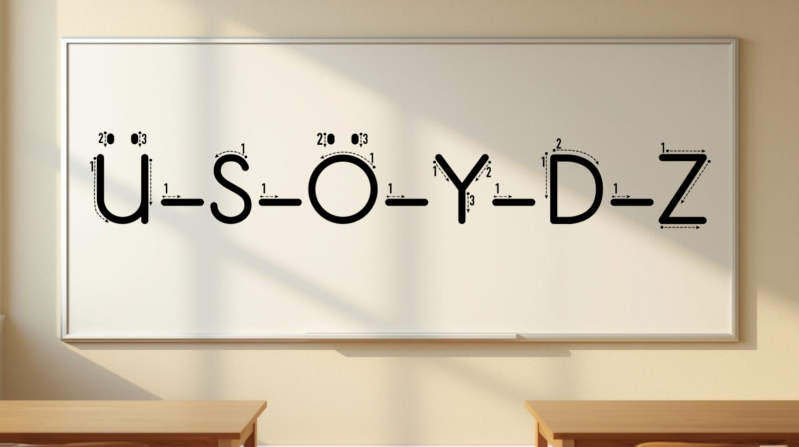 Ü-S-Ö-Y-D-Z Harfleri Maarif Model Yazma Etkinliği